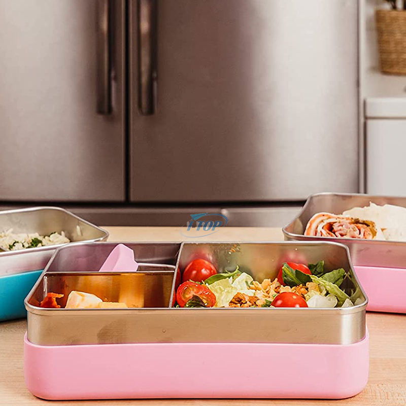 caja bento de acero inoxidable