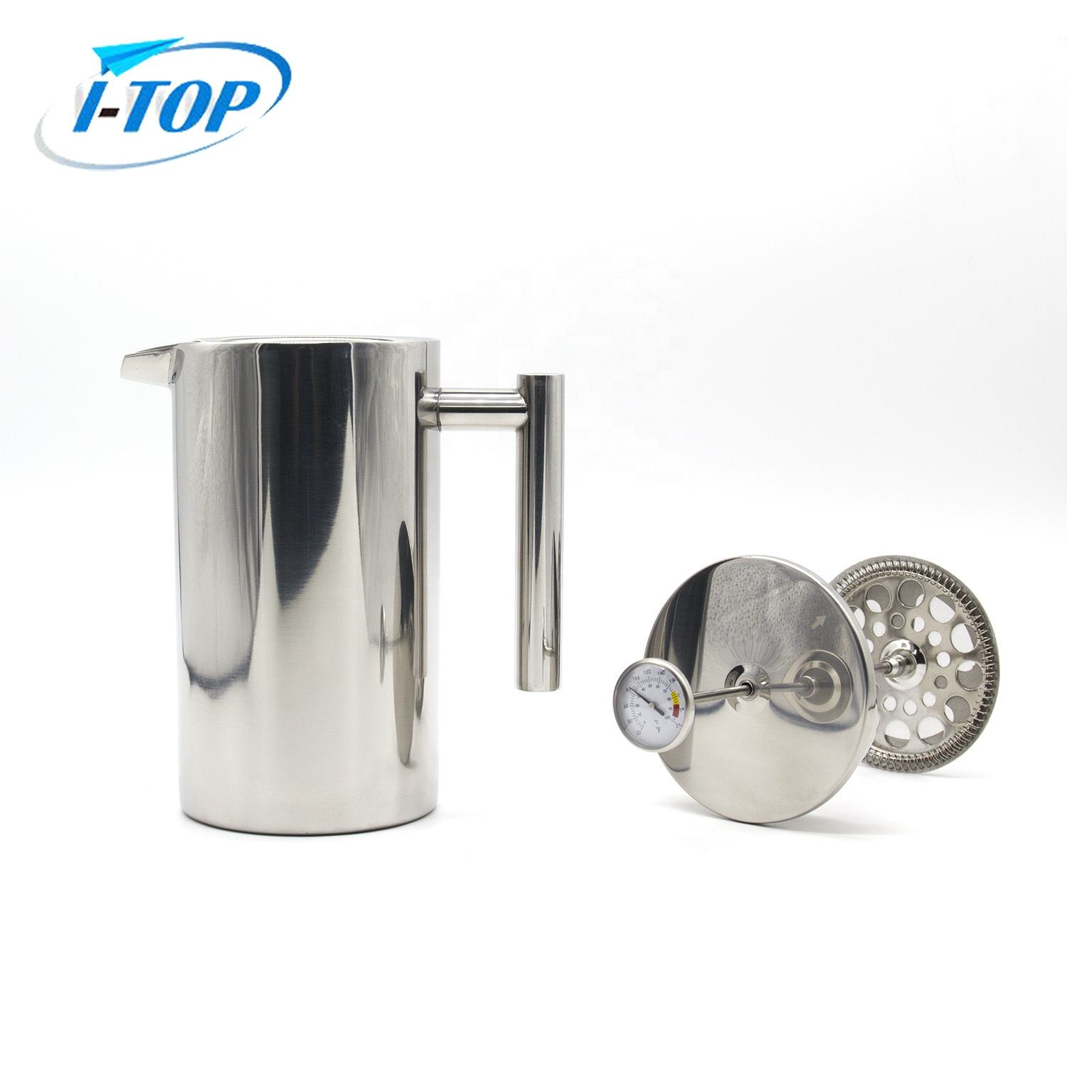 French-Press-Kaffeemaschine aus Edelstahl