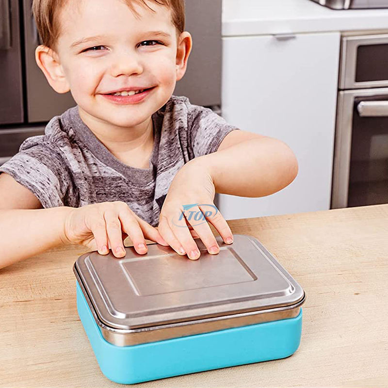 caja bento de acero inoxidable